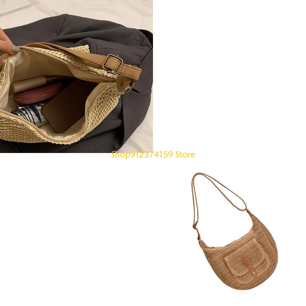 Women Bags Handmade - G5AE Women Straw Beach Bag Simple