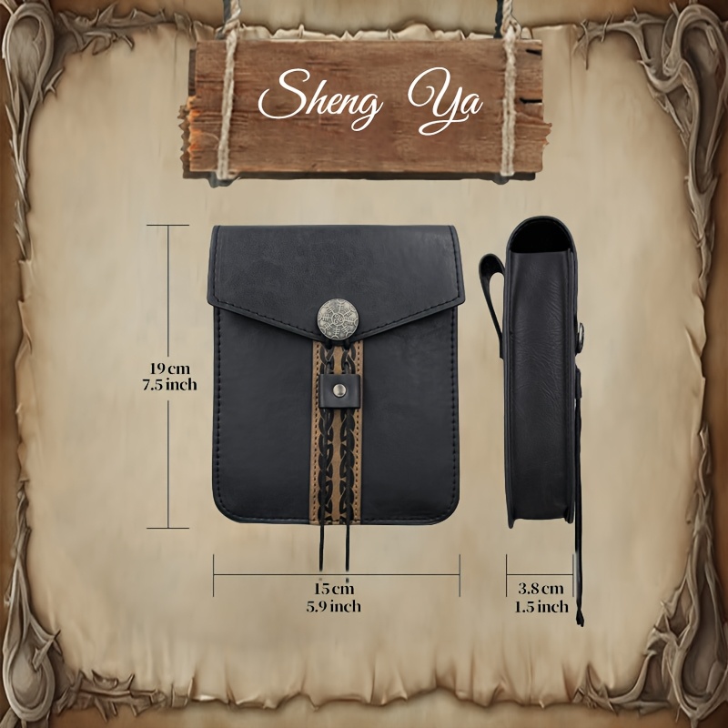 2pcs Medieval Vintage Imitatio - Saddle Bag Leather recension och pris