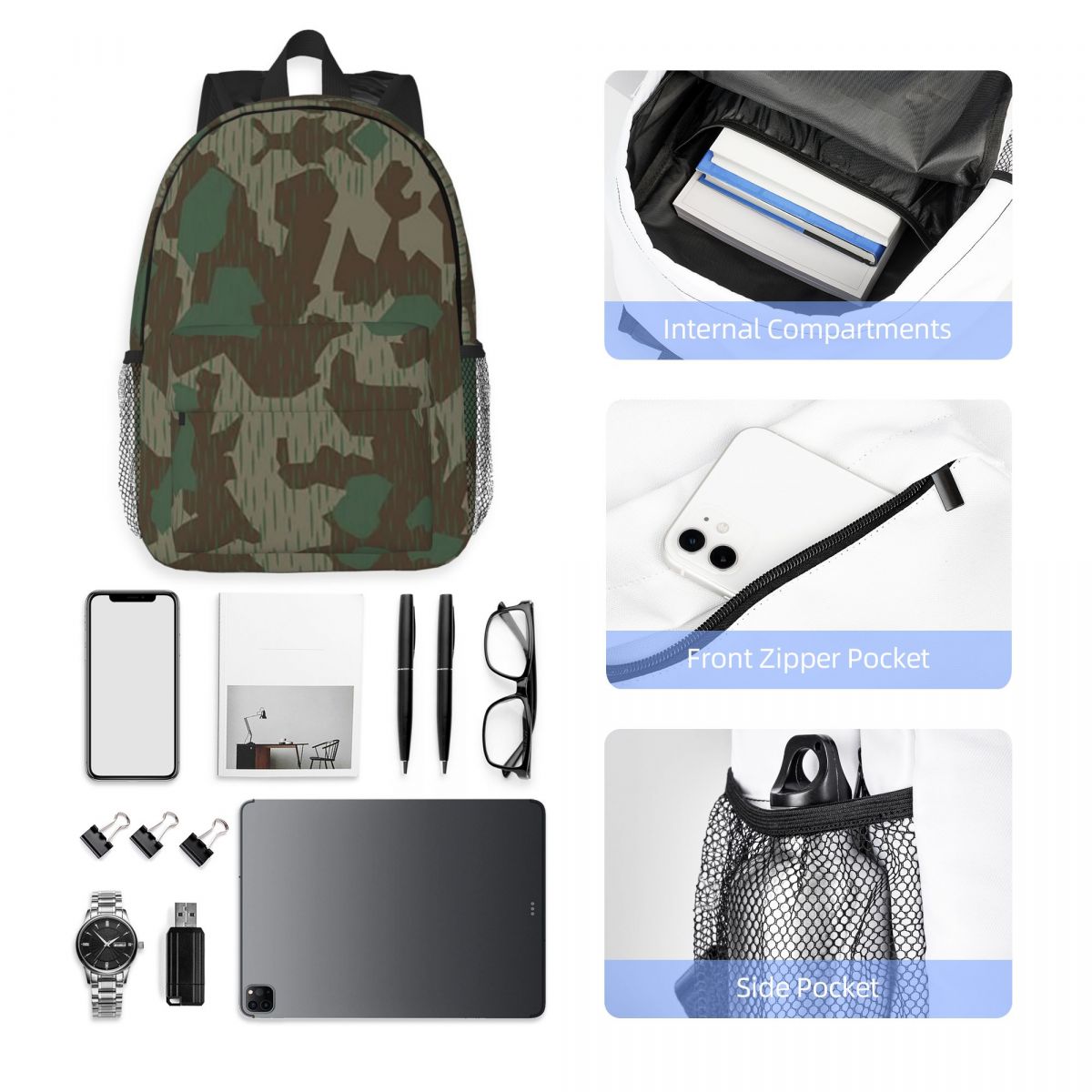 WW2 Germany Military Splinter  - Women Bags Germany recension och pris