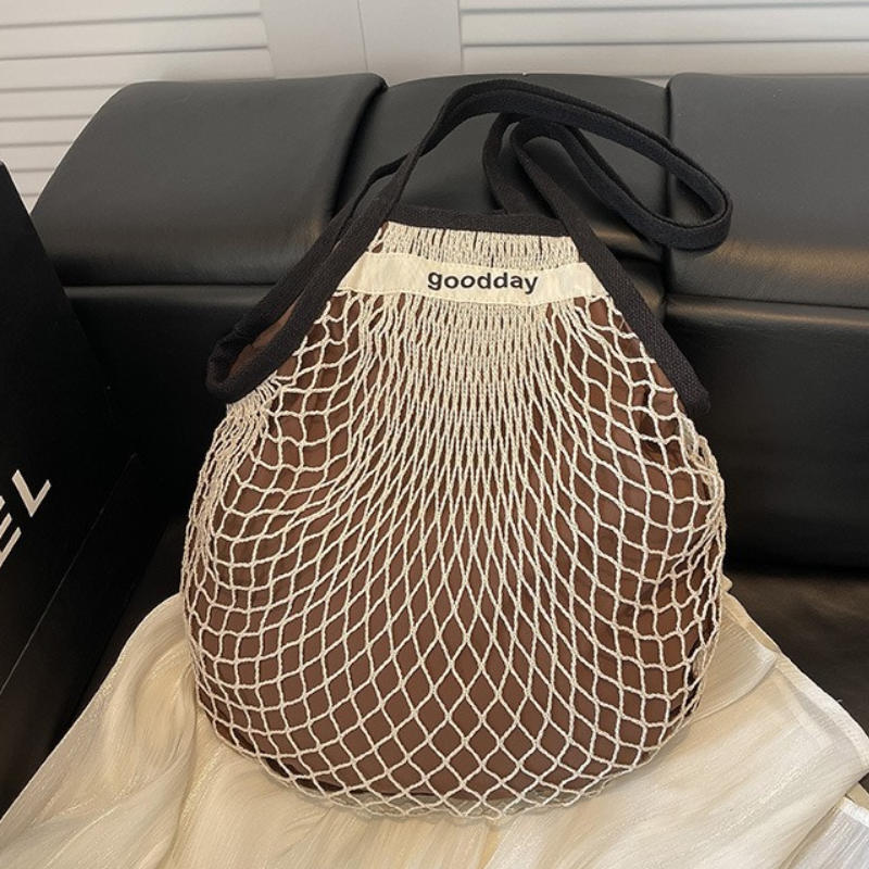Large Capacity Mesh Tote Bag,  - Crochet Market Bag recension och pris