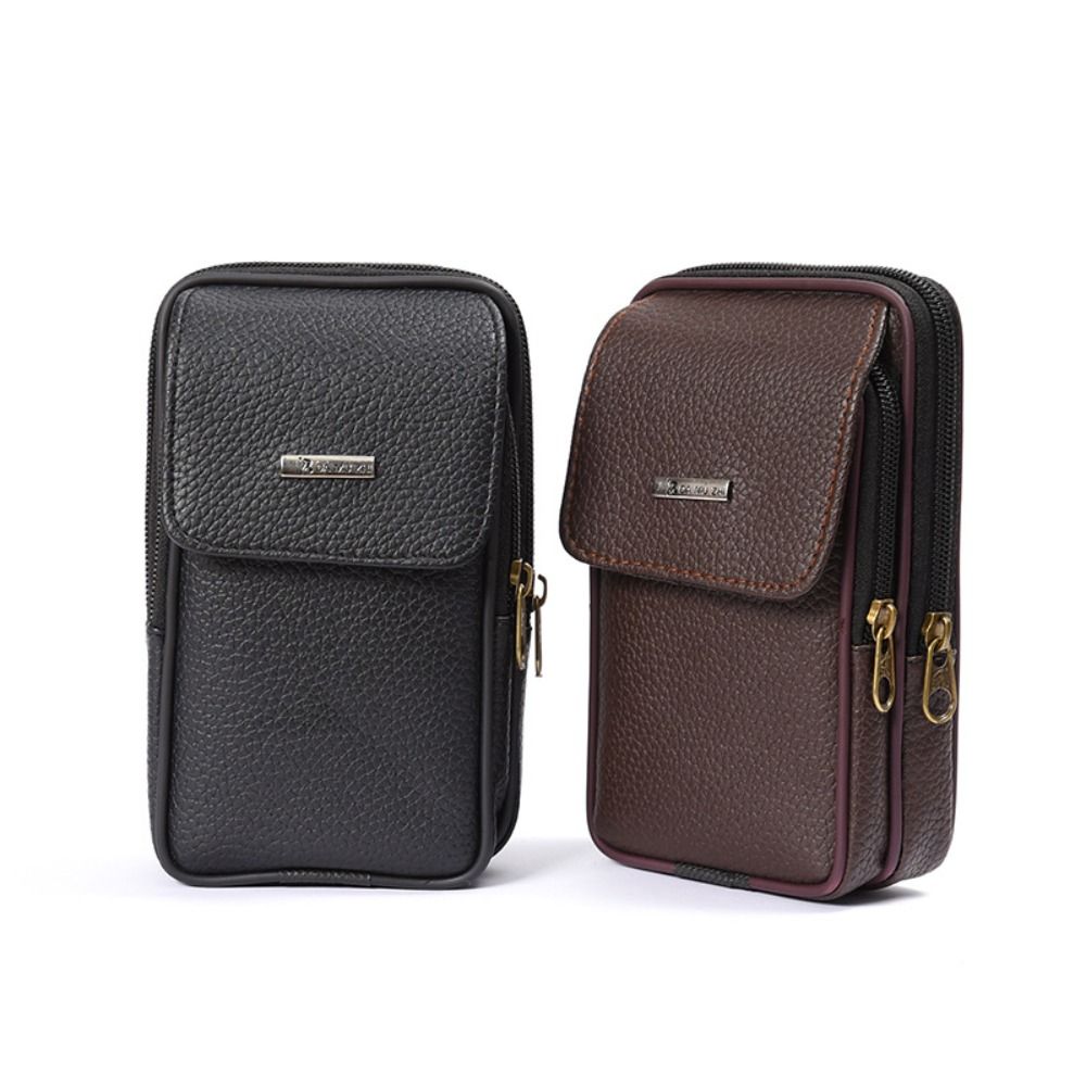 Casual PU Leather Men Waist Ba - Saddle Bag Leather recension och pris
