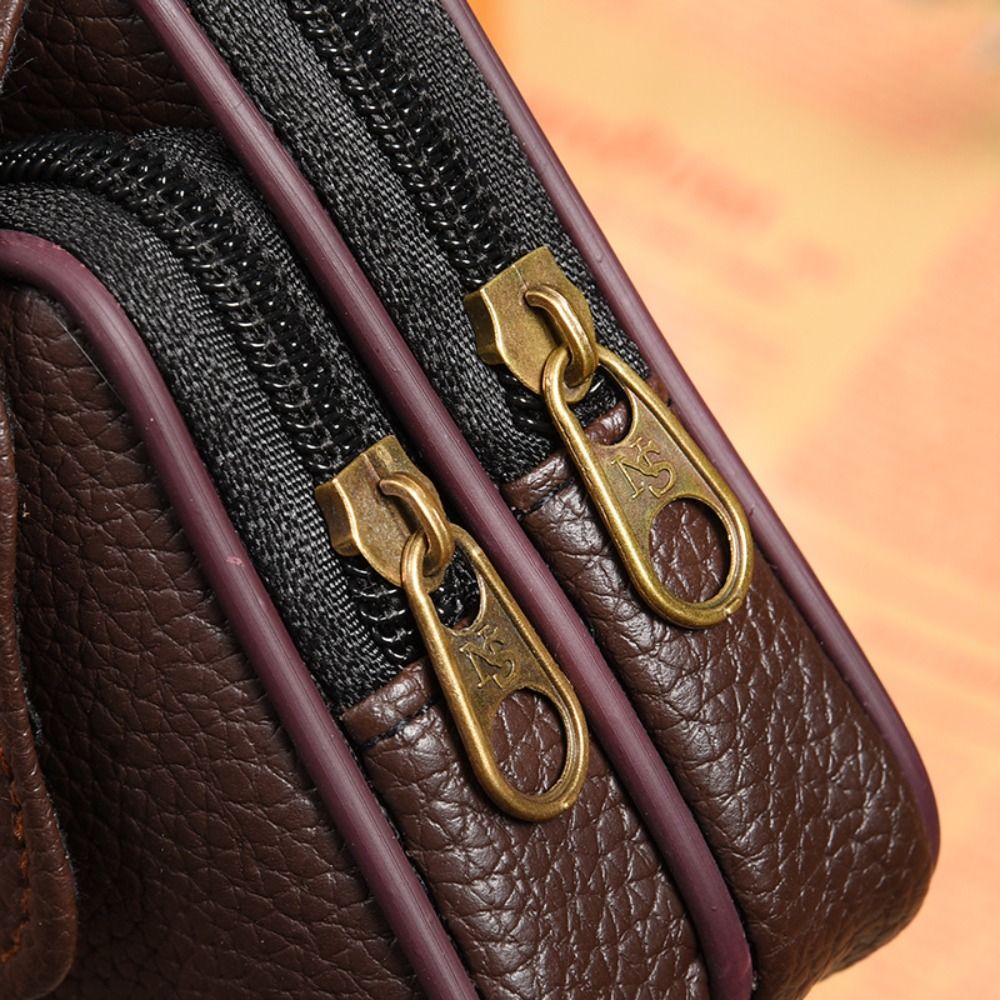Casual PU Leather Men Waist Ba - Saddle Bag Leather recension och pris