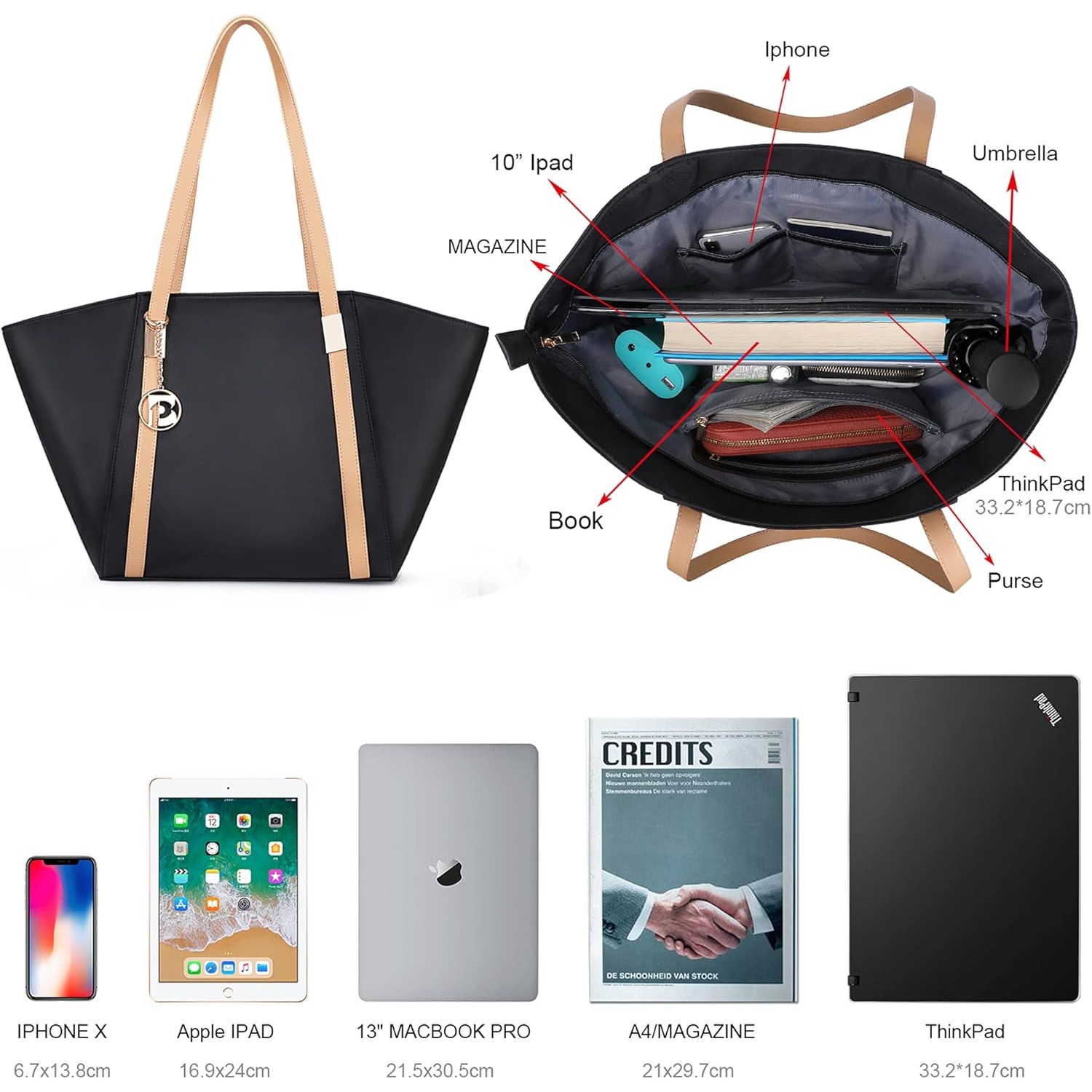 Women Large Capacity Tote Bag  - Women'S Best Bags For Work recension och pris
