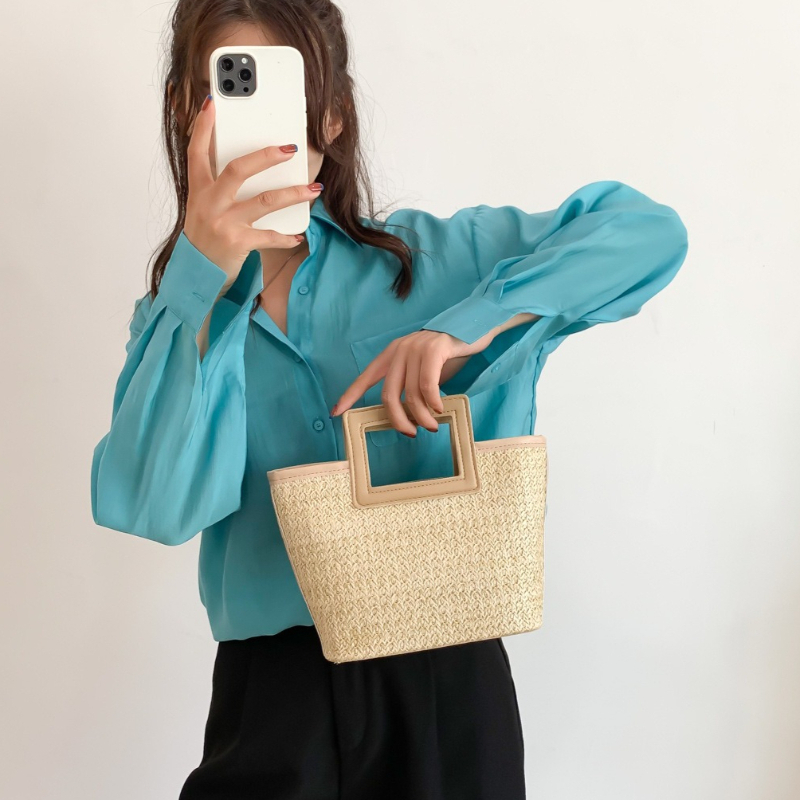 Square Hollow Handle Straw Wov - Women'S Bags Top 10 recension och pris