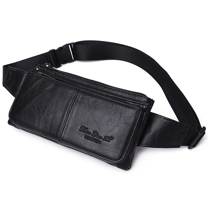 Men Waist Fanny Pack Belt Hip  - Saddle Bag Leather recension och pris