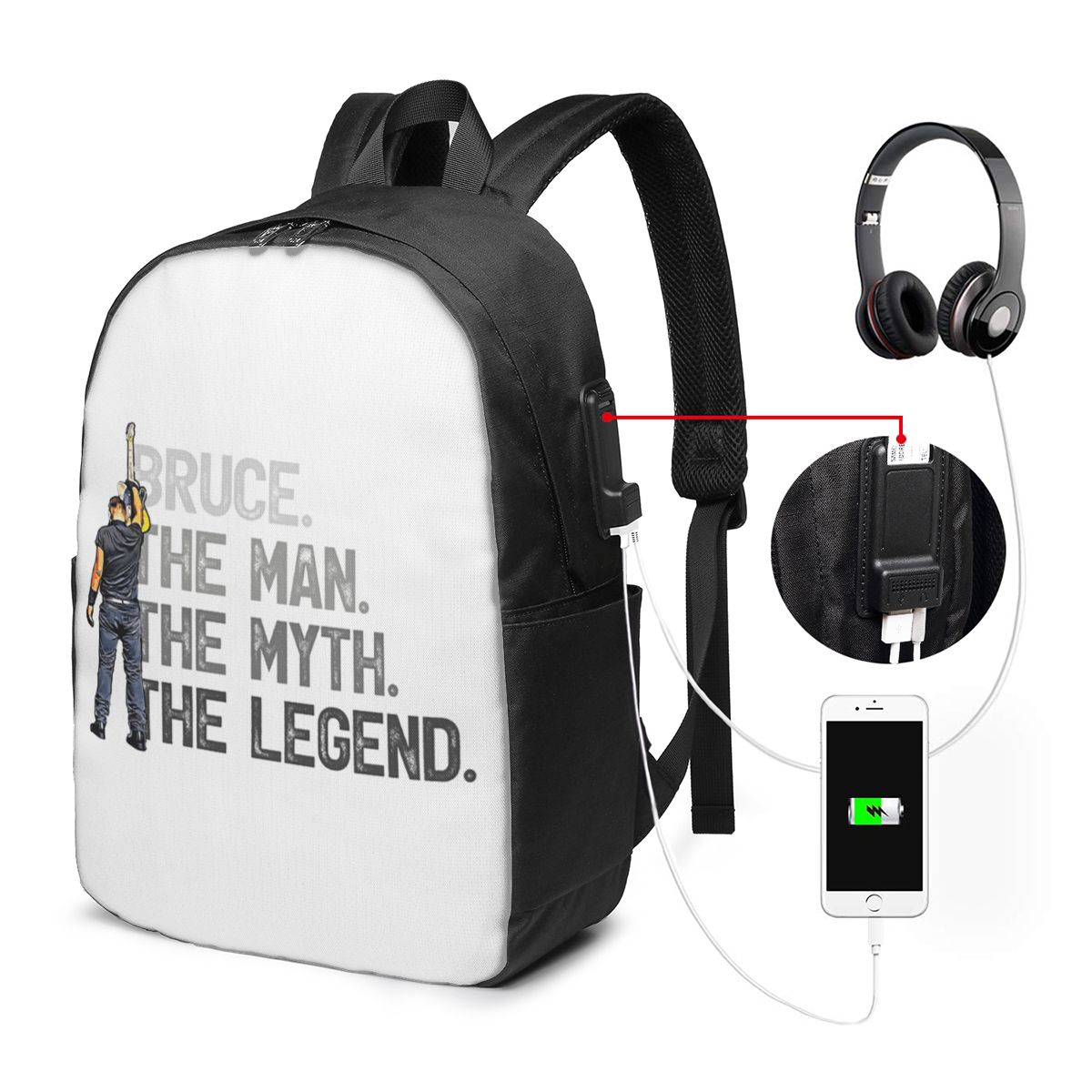 Bruce Springsteen Backpack Tra - Women Bags Laptop recension och pris