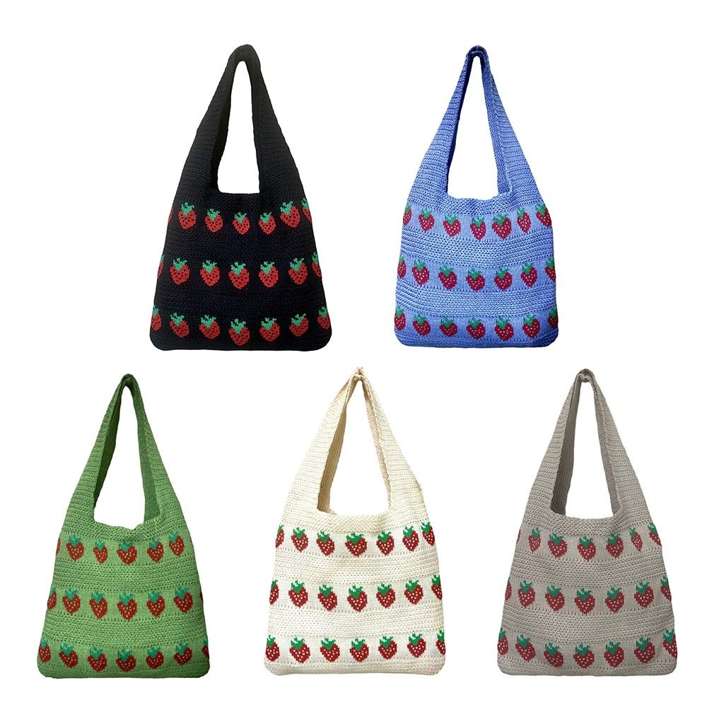 Knitted Design Women Handbag L - Crochet Market Bag recension och pris