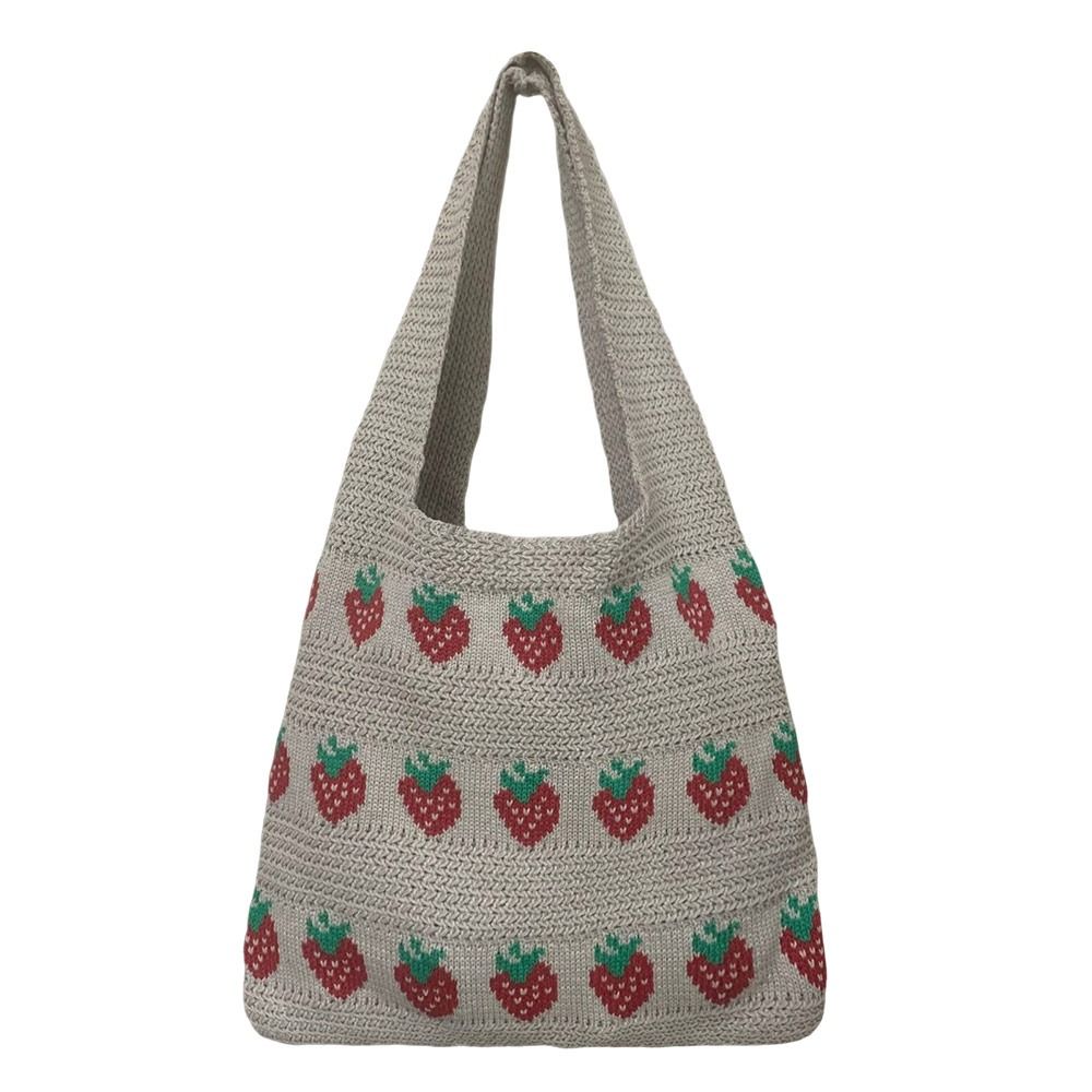 Knitted Design Women Handbag L - Crochet Market Bag recension och pris