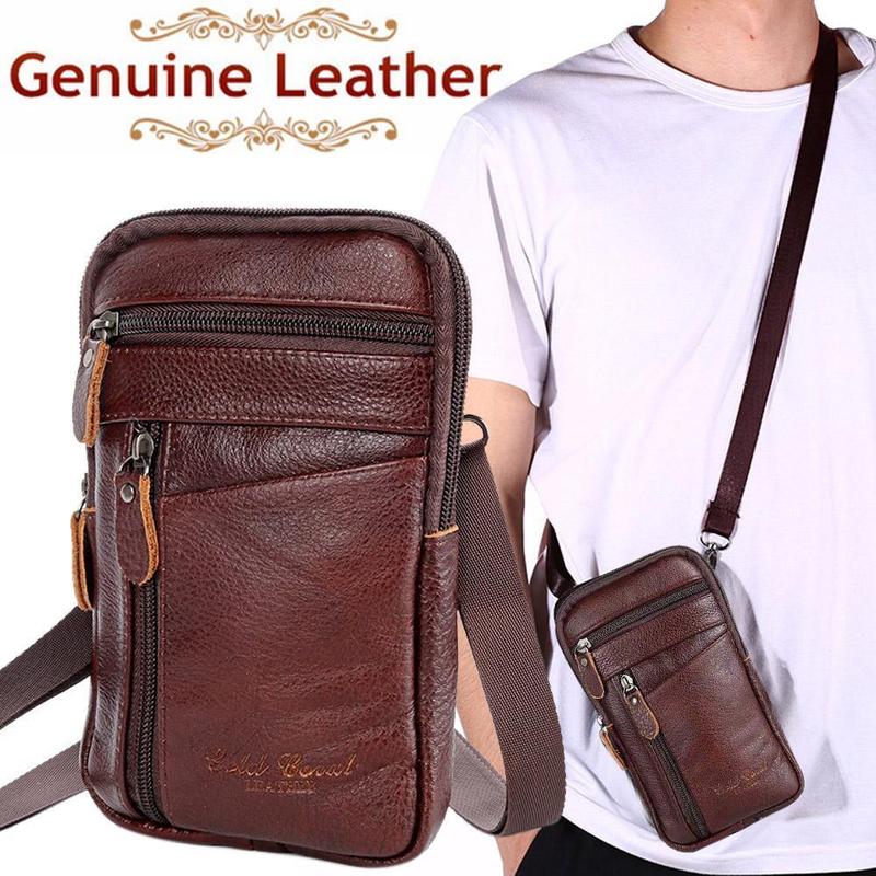 Men Genuine Leather Bag Vertic - Saddle Bag Leather recension och pris