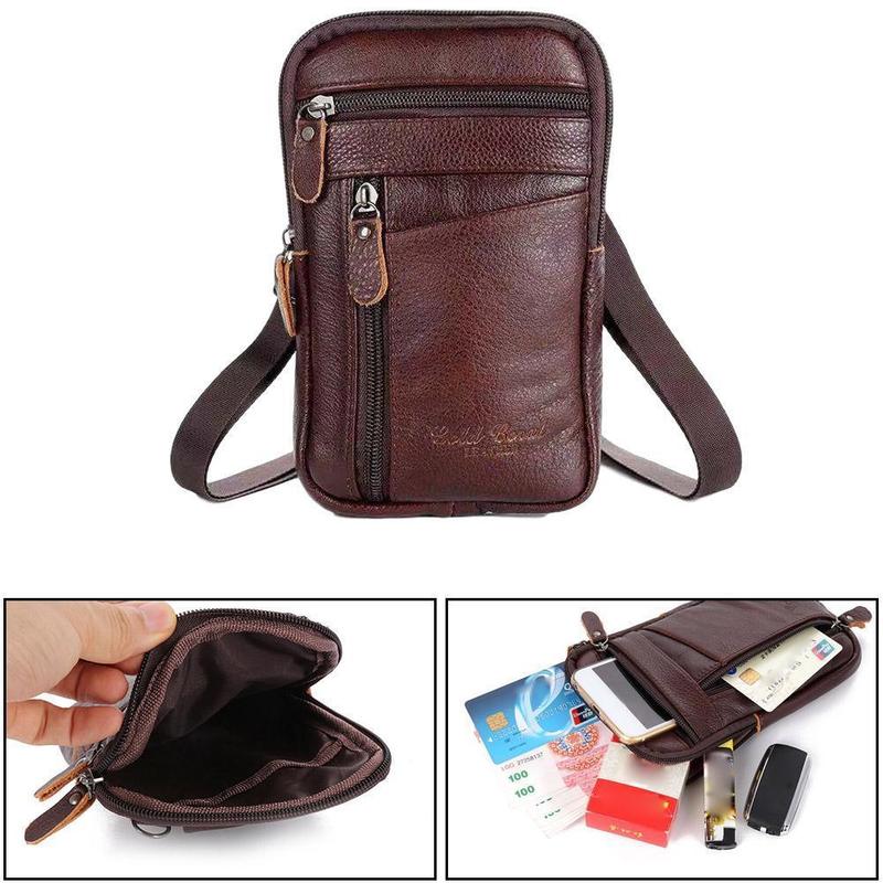 Men Genuine Leather Bag Vertic - Saddle Bag Leather recension och pris