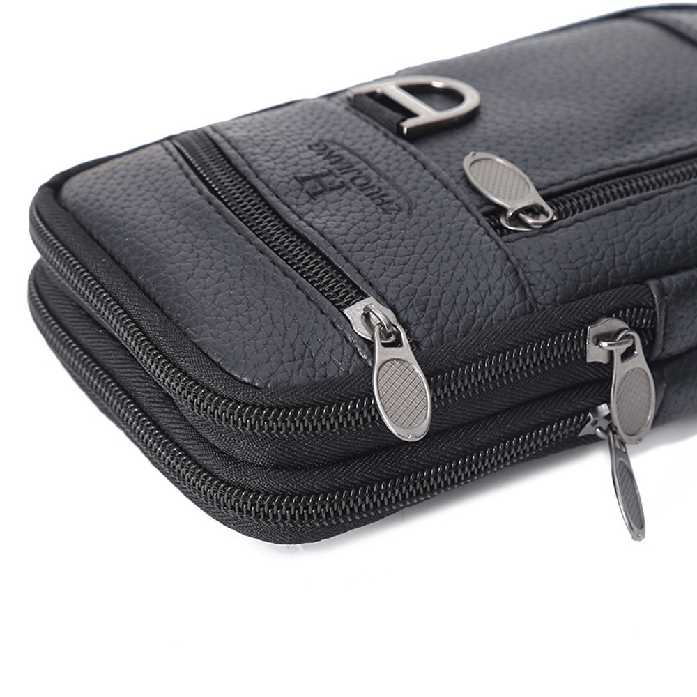 Men Waist Bag Mobile Phone Bag - Saddle Bag Leather recension och pris