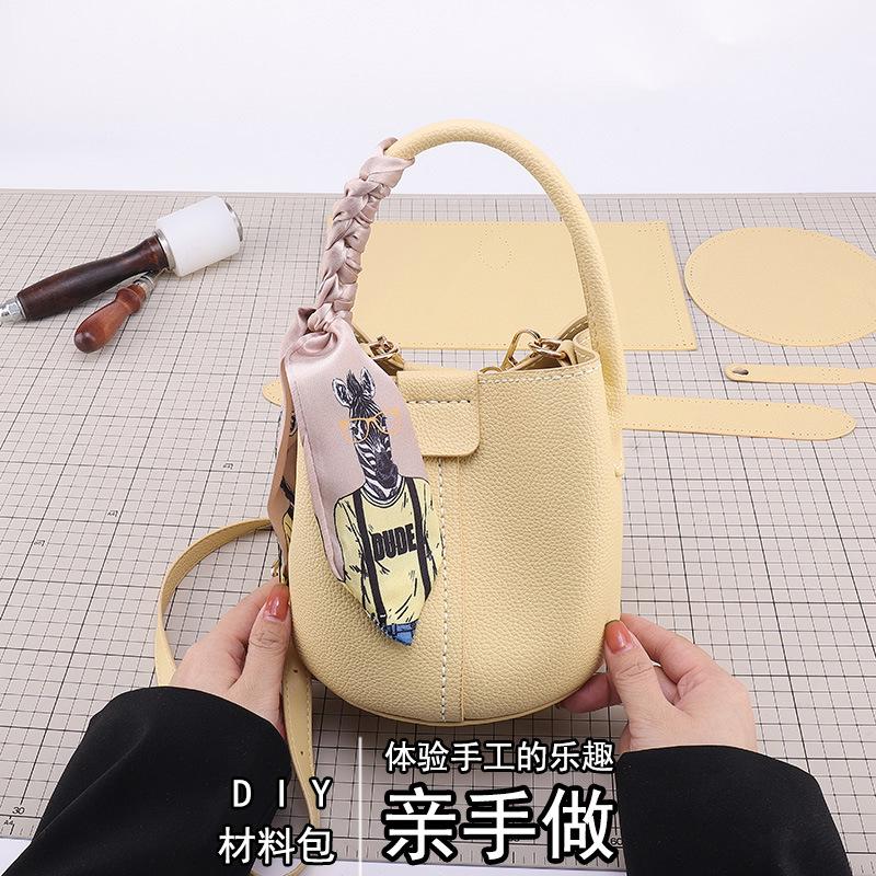 DIY Knitted Bag - PU Leather S - Women Bags Handmade recension och pris