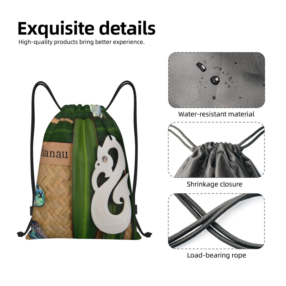 NZ Maoris Drawstring Bags Men  - Women Bags Nz recension och pris