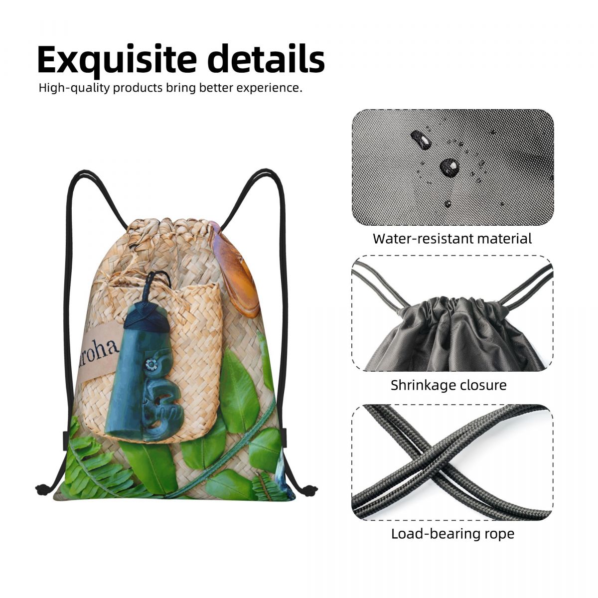 NZ Maoris Theme Drawstring Bag - Women Bags Nz recension och pris