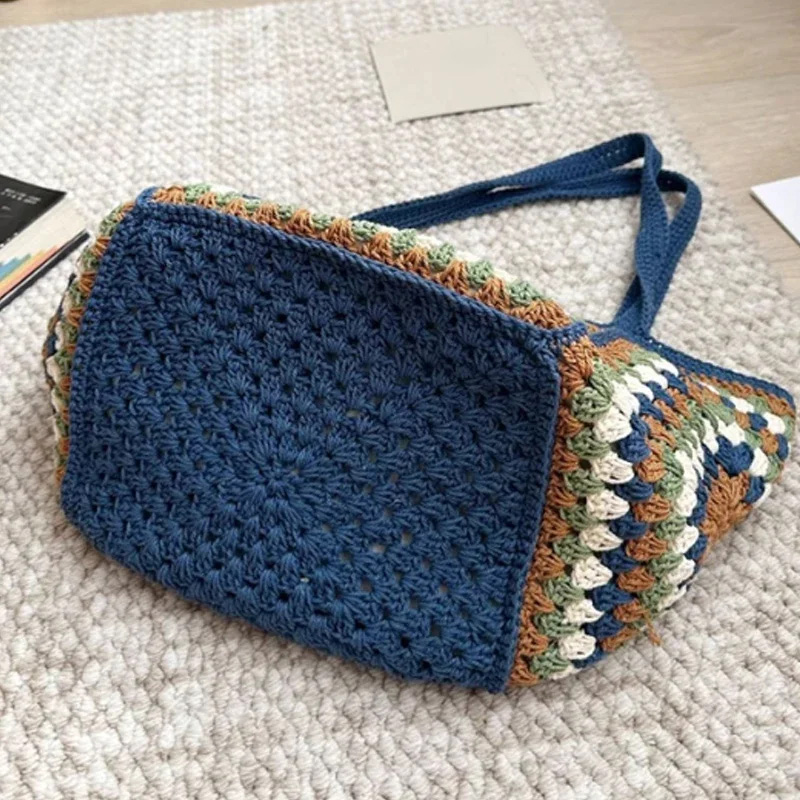 Granny Square Straw Shoulder B - Crochet Market Bag recension och pris