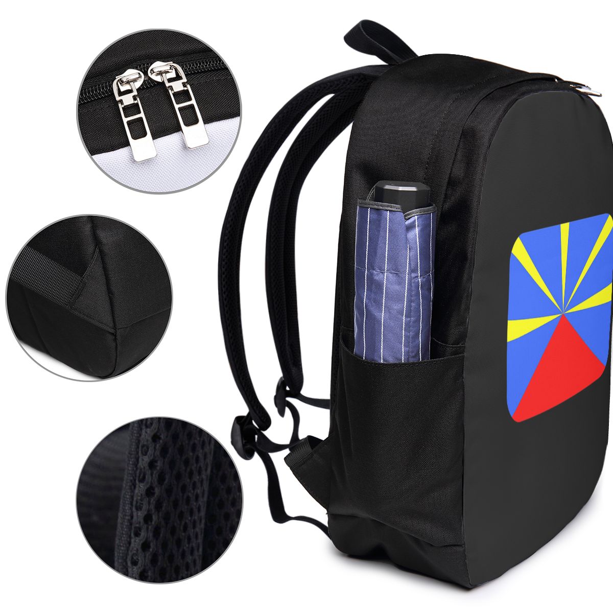 974 Reunion Island Flag Backpa - Women Bags Laptop recension och pris