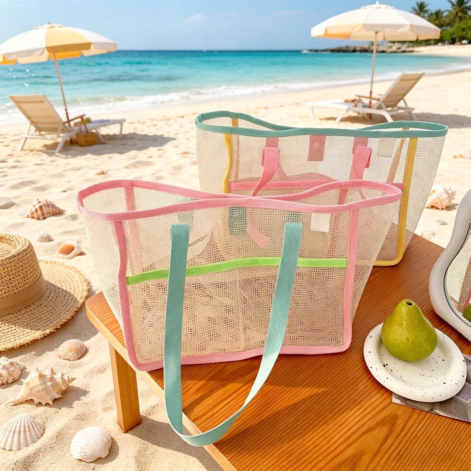Beach Bags for Women Colorful  - Women Bags Deals recension och pris