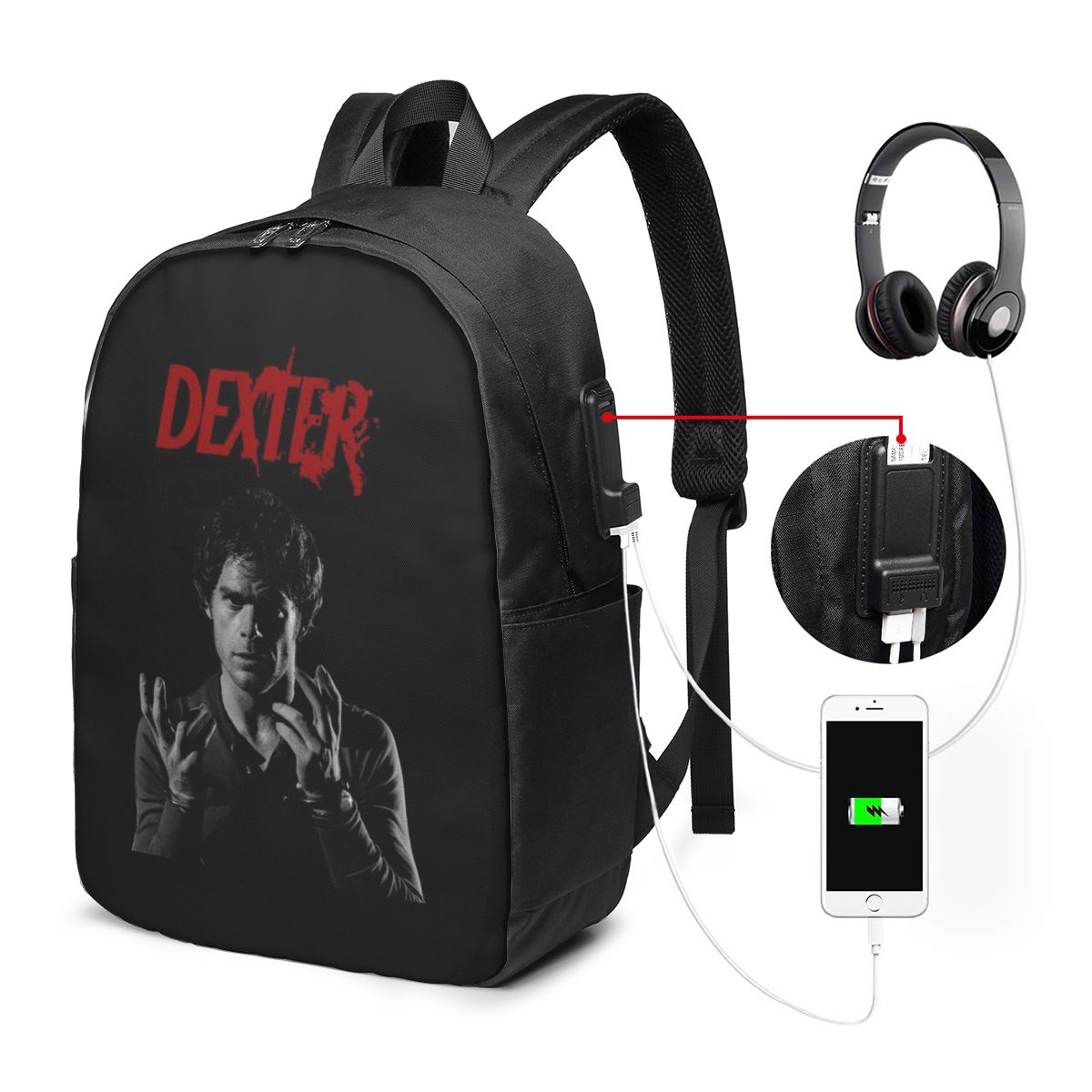 Movie Dexter Morgan Backpack T - Women Bags Laptop recension och pris