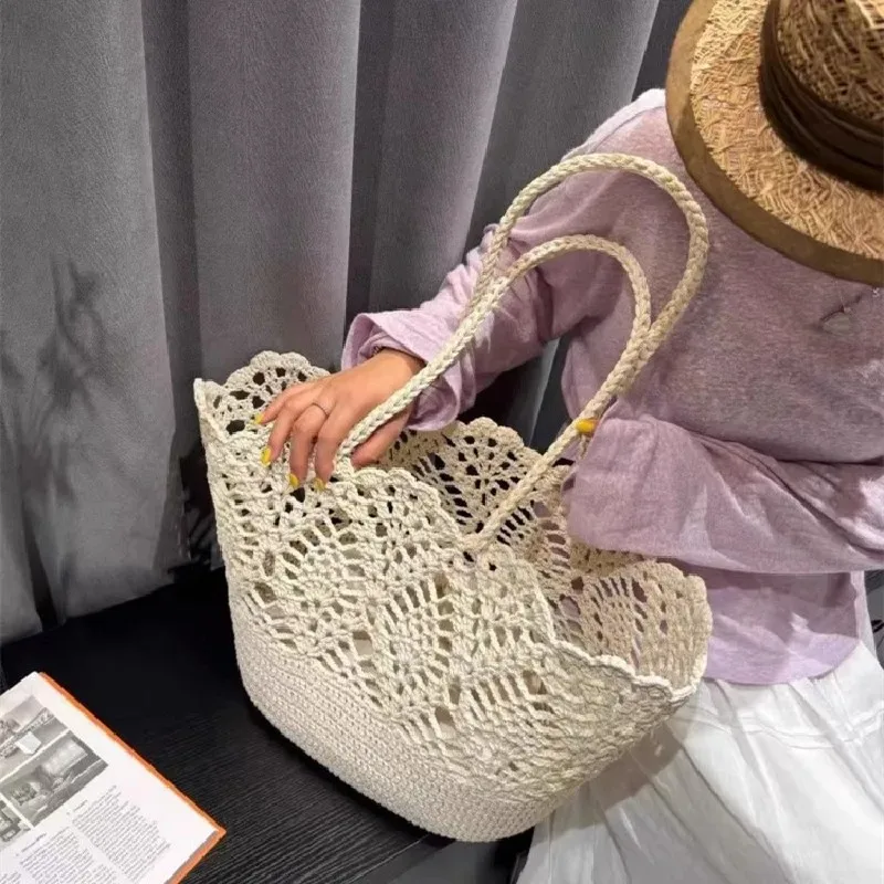 Vintage Flowers Handmade Knitt - Crochet Market Bag recension och pris