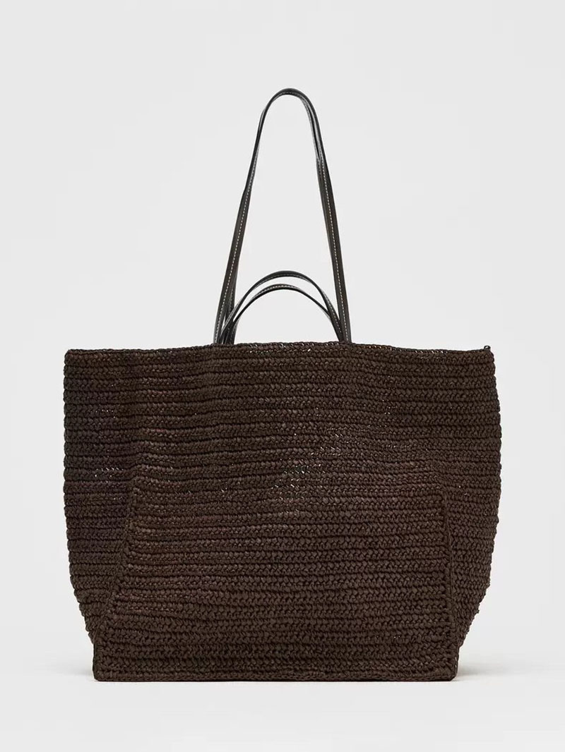 Women Shouder Bohemian Straw U - Crochet Market Bag recension och pris