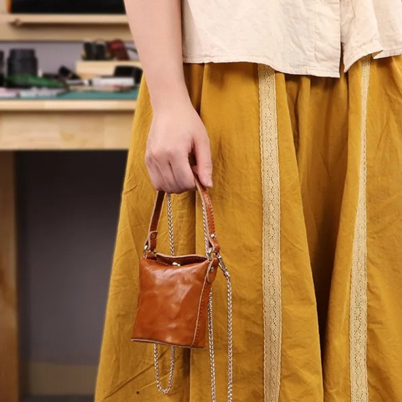 Oil Wax Leather Mini Bucket Ba - Women'S Bags Top 10 recension och pris