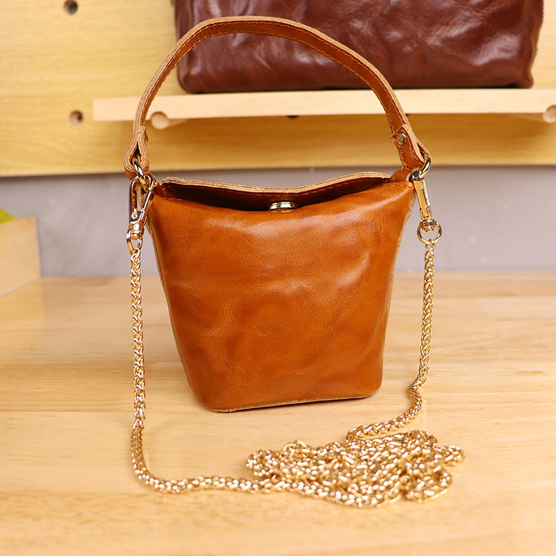 Oil Wax Leather Mini Bucket Ba - Women'S Bags Top 10 recension och pris
